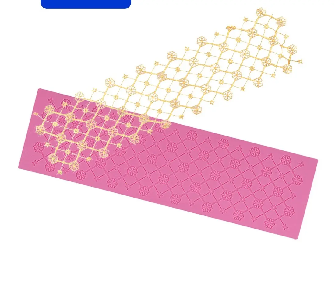 Flower grid pattern shaped Lace silicone mould