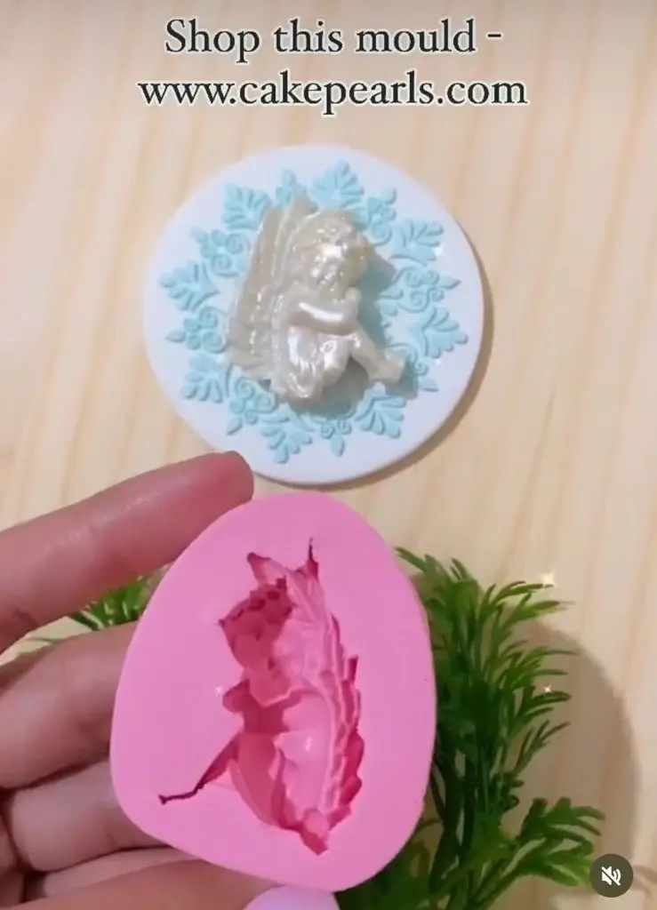 3D angel with wings vintage silicone mould
