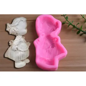 Cute baby girl detailed Silicone Mould