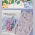 Crochet Large Flower and leaf silicone Mould