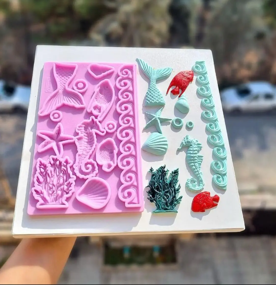 3D Mermaid sea theme silicone mould