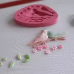 Bird wine Glass Flower Tree Leaf Fondant Silicone Mould