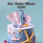 Large 3D Starfish Sea Horse sea theme silicone mould