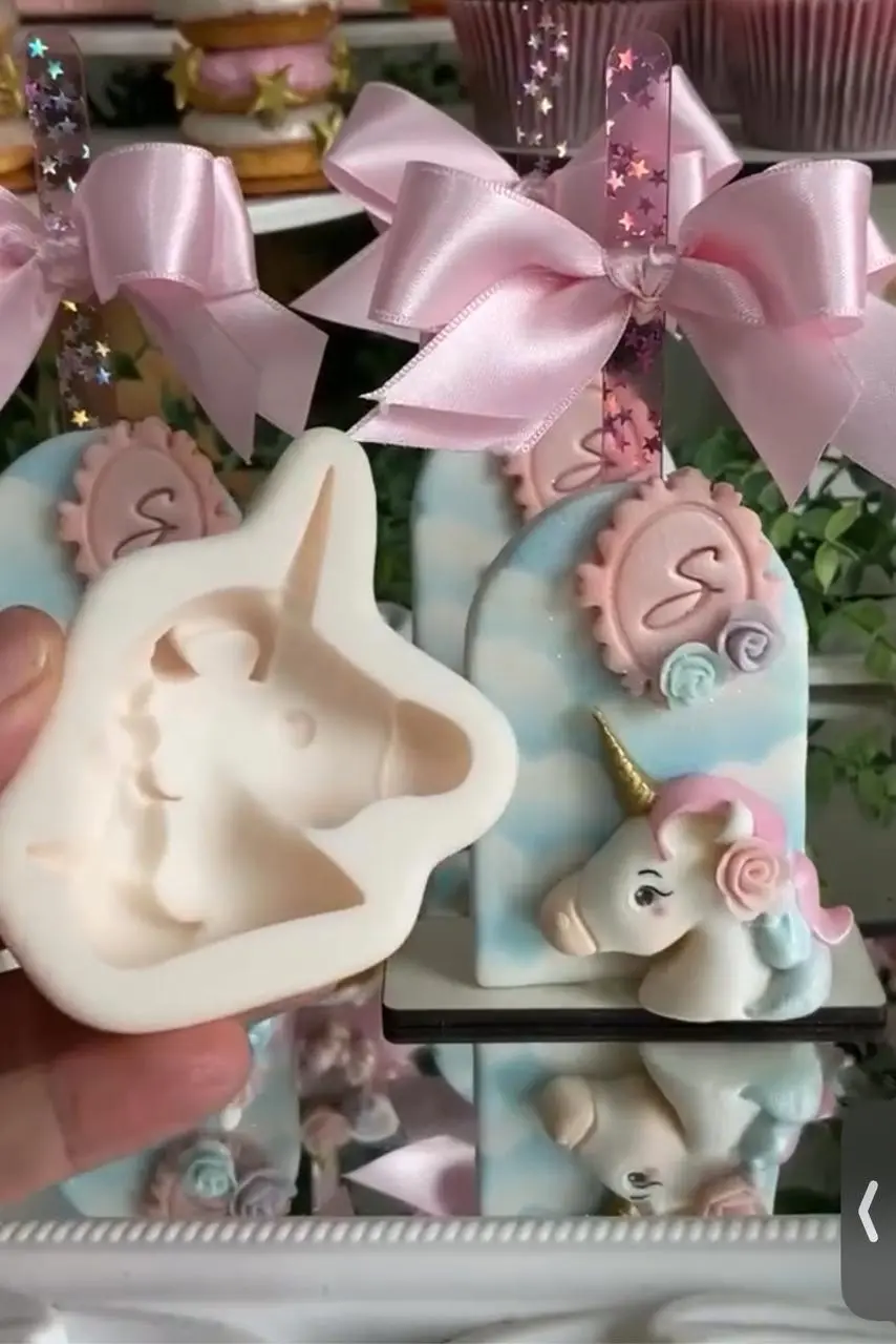 Cute 3D unicorn silicone mould