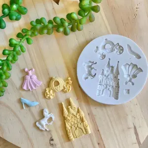 Cinderella theme Carriage castle shoe theme Silicone mould