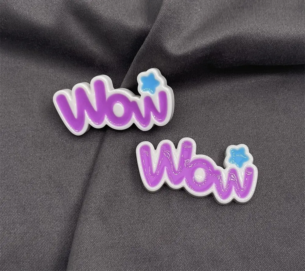 3 Pcs Wow Word Miniature toy topper
