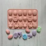 24 Cavity Easter Rabbit theme Silicone Mould