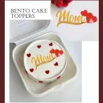 Mom with Red Heart acrylic cake topper Style 2