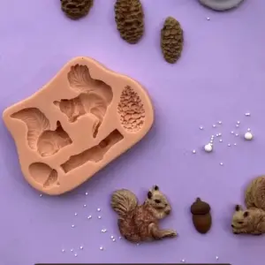 Squirrel Tree theme silicone Mould