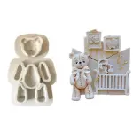 Teddy Bear Silicone Fondant Mould Style 7