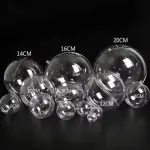 Clear round plastic small gift box size 12 cm
