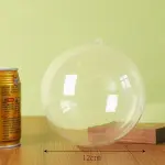 Clear round plastic small gift box size 12 cm