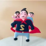 Superman Fathers Day cake Toy topper