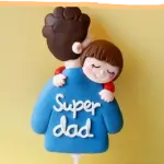 Super dad Fathers Day cake Toy topper