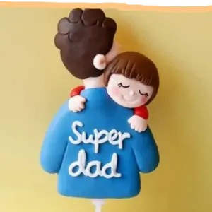 Super dad Fathers Day cake Toy topper