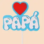 I Love Papa cake topper