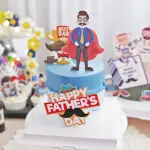 Best Dad ever Fathers Day theme cake cupcake topper set style 2