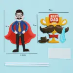 Best Dad ever Fathers Day theme cake cupcake topper set style 2