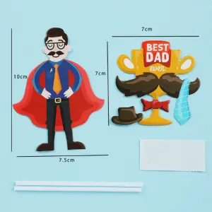 Best Dad ever Fathers Day theme cake cupcake topper set style 2