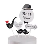Best dad father theme cake cupcake topper set