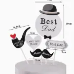 Best dad father theme cake cupcake topper set