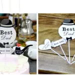 Best dad father theme cake cupcake topper set