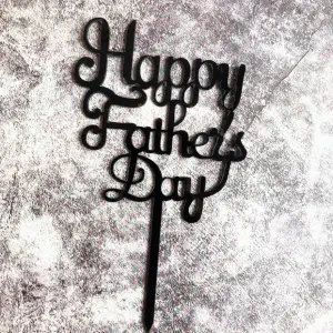 Happy Fathers day cake topper Style 24 (Black)