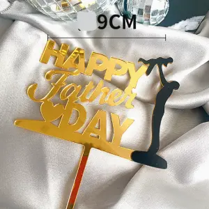Happy Fathers day father child cake topper Style 24