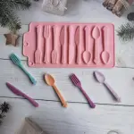Spoon Fork Knife Chocolate Silicone Mould
