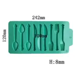 Spoon Fork Knife Chocolate Silicone Mould