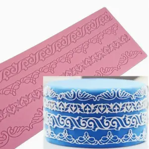 Floral lace trim cake edge decoration Silicone Lace Mat