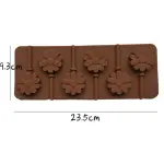 6 cavity Flower Lollipop Cake pops Silicone Mould
