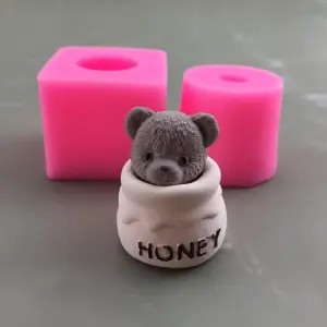 3D Teddy bear theme Silicone mould Style 4 (small)