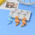 3 Cavity Flamingo Parrot Silicone mould