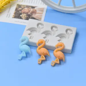 3 Cavity Flamingo Parrot Silicone mould