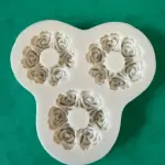 3 Cavity Rose Wreath Silicone Mould