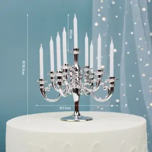 Chandelier Birthday cake candles (Silver)