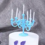 Chandelier Birthday cake candles (Blue)