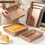 Cake Pan Non stick Bread Pan Steel Bread Toast Mold Bread Baking Tools Bakeware for Brownies Cakes Bread ( 8 inch)
