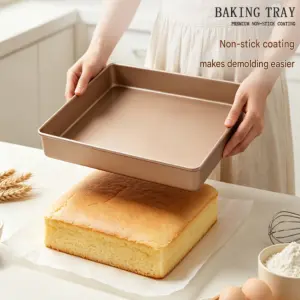 Cake Pan Non stick Bread Pan Steel Bread Toast Mold Bread Baking Tools Bakeware for Brownies Cakes Bread ( 8 inch)