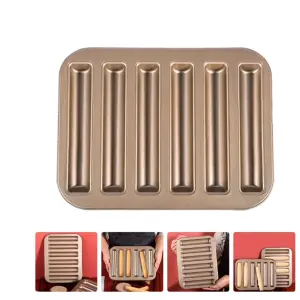 Cigar financier Biscuit Stick Baking Tray Carbon Steel Breadstick Biscotti Ladyfinger Small Muffin Cupcake Tin Tray