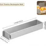 Rectangle Oven Tray, Adjustable Cake Mould Non-Stick Tiramisu Baking Pan with Removable Side Part, Aluminum Baking Trays for Cake, Mousse, Bread and Tiramisu