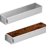 Rectangle Oven Tray, Adjustable Cake Mould Non-Stick Tiramisu Baking Pan with Removable Side Part, Aluminum Baking Trays for Cake, Mousse, Bread and Tiramisu
