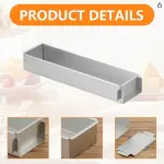 Rectangle Oven Tray, Adjustable Cake Mould Non-Stick Tiramisu Baking Pan with Removable Side Part, Aluminum Baking Trays for Cake, Mousse, Bread and Tiramisu