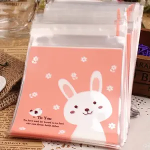 Cute white Teddy pink 100pcs Cookie Candy Sleeve