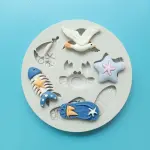 Beach Theme Silicone Mould for Fondant, Chocolate & Sea-Themed Cakes