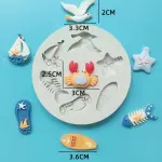Beach Theme Silicone Mould for Fondant, Chocolate & Sea-Themed Cakes