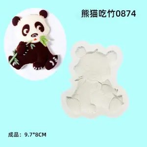 Panda with ball theme silicone mould style 5
