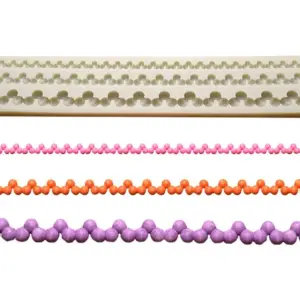 large pearl droplet border silicone mould
