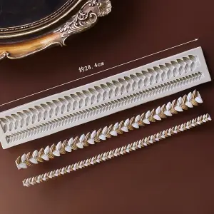 Leaf border theme silicone mould